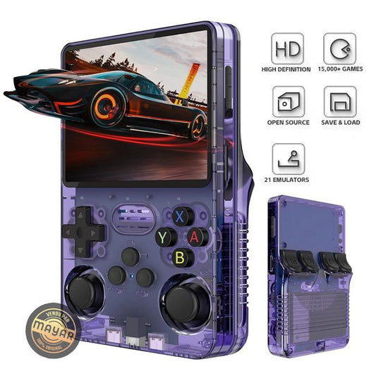 R36S Console de jeu portable rétro gaming écran IPS 3,5 pouce, Wifi + Bluetooth plus de 1500 jeux, sortie HDMI et TV