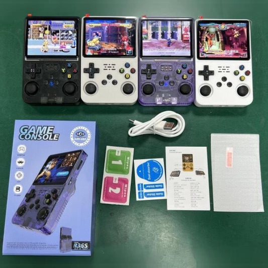 R36S Console de jeu portable rétro gaming écran IPS 3,5 pouce, Wifi + Bluetooth plus de 1500 jeux, sortie HDMI et TV