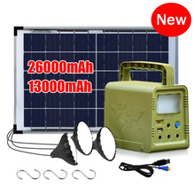Charger l'image dans la galerie, مولد شمسي لوحة شمسية 84WH للتخييم منافد DC - USB