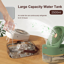 Charger l'image dans la galerie, Mini Aire Acondicionado Ventilador de nebulización de escritorio portátil Ventilador enfriador de aire de mesa de 3 velocidades Uso en interiores (carga verde) Ehuebsd Libre de BPA