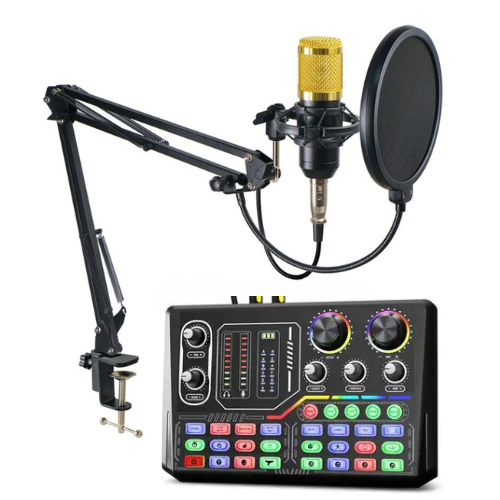 مجموعة بودكاست احترافية – ميكروفون microphone bm 800 et cart son