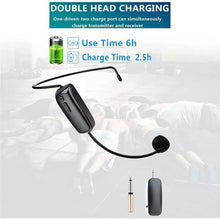 Charger l'image dans la galerie, Microphone Sans Fil,2.4G Wireless Microphone Micro-Casque,Transmission Sans Fil De 50m,pour Guide Touristique, Enseignement, Discours/Enseignants, Salle De Classe