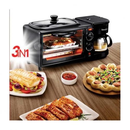 Sonifer Four électrique grillade et cafetière 3 en 1 a Petit Déjeuner Sonifer SF-4004