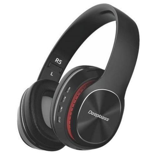 Deep Bass R5 سماعات بلوتوث لاسلكية 5.0 تدعم بطاقة TF 3.5 مللي متر AUX IN-FM مع ميكروفون