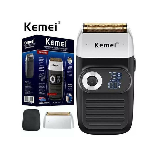 Kemei ماكينة حلاقة كهربائية KM-2026 الرجال الكهربائية المحمولة الحلاقة أداة تهذيب اللحية قابلة للشحن