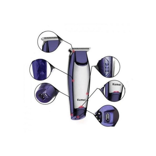 Kemei 3in1 ماكينة قص الشعر الكهربائية الاحترافية القابلة لإعادة الشحن ، متينة ، منخفضة الضوضاء ، محرك قوي