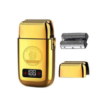 Charger l'image dans la galerie, Kemei Rasoir électrique en métal à 5 vitesses pour hommes, rechargeable, GOLD, KM-TX3