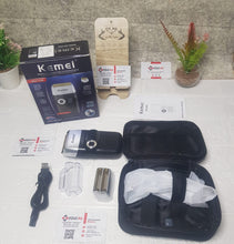 Charger l'image dans la galerie, Kemei Rasoir électrique en métal à 5 vitesses pour hommes, rechargeable, GOLD, KM-TX3