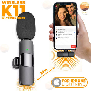 Microphone Lavalier sans fil K11,pour IPhone