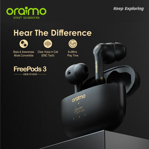 Oraimo freepods 3 écouteurs Sans Fil Avec Micro - Noir