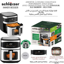 Charger l'image dans la galerie, schlëizer Friteuse cuisson haut / bas 10,5 litre XXL sans huile 2000w, air fryer TACTILE
