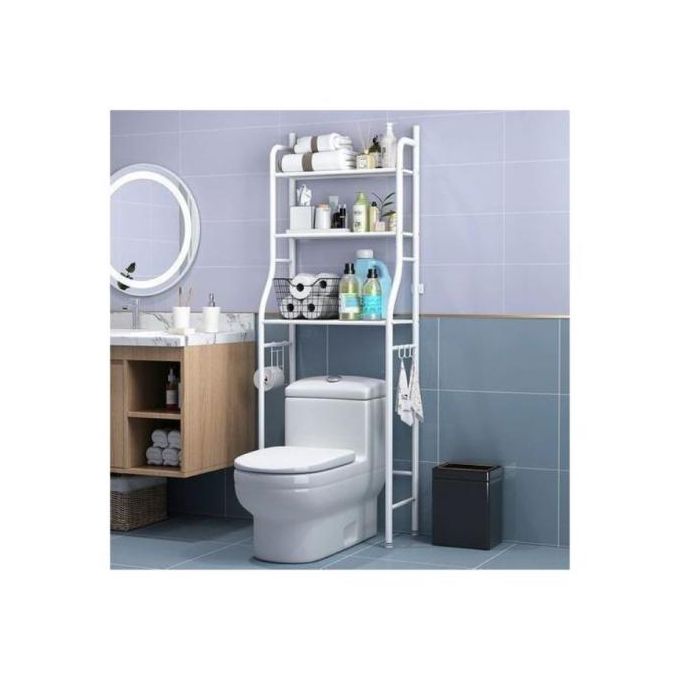 Étagère de salle de bain, meuble mural de rangement pour les toilettes