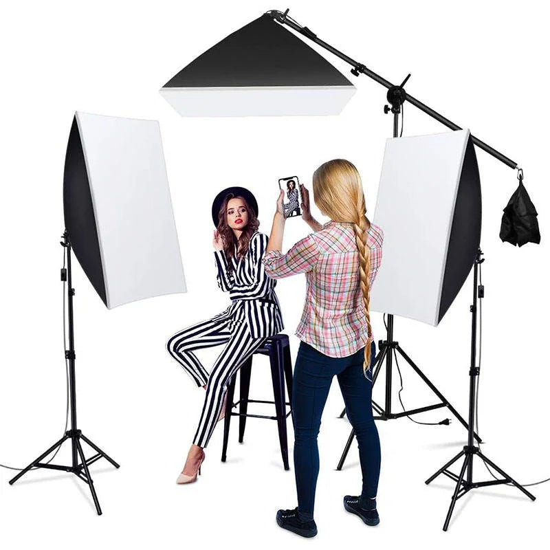 Kit Softbox 3 Pièces avec lampes