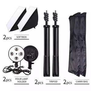 2 Softbox 50x70cm ,8 lampes, 2 Tripied 200cm