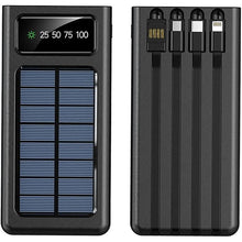 Charger l&#39;image dans la galerie, Batterie portable, grande capacité 10 000 mAh, chargeur solaire pour téléphone portable, légère, idéale pour les voyages et les affaires.
