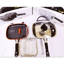 Charger l&#39;image dans la galerie, Todlich Poêle Double Grill - Antiadhésif Granite - 36 CM - New Style
