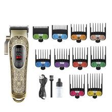 Charger l&#39;image dans la galerie, Tondeuse a cheveux professionnelle puissante ceramique barbier rechargeable Htc -AT-736
