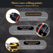 Charger l&#39;image dans la galerie, مشاركة هذا المنتج    مثقاب ومفك براغي كهربائي لاسلكي، مثقاب قابل للشحن مع بطاريتين 48 فولت، أداة DIY قوية ومتعددة الاستخدامات، مفك براغي محمول للمنزل والحديقة
