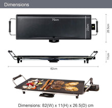 Charger l&#39;image dans la galerie, Planche de Cuisson 70 x23.5 cm électrique barbecue 1800W
