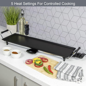 Planche de Cuisson 70 x23.5 cm électrique barbecue 1800W