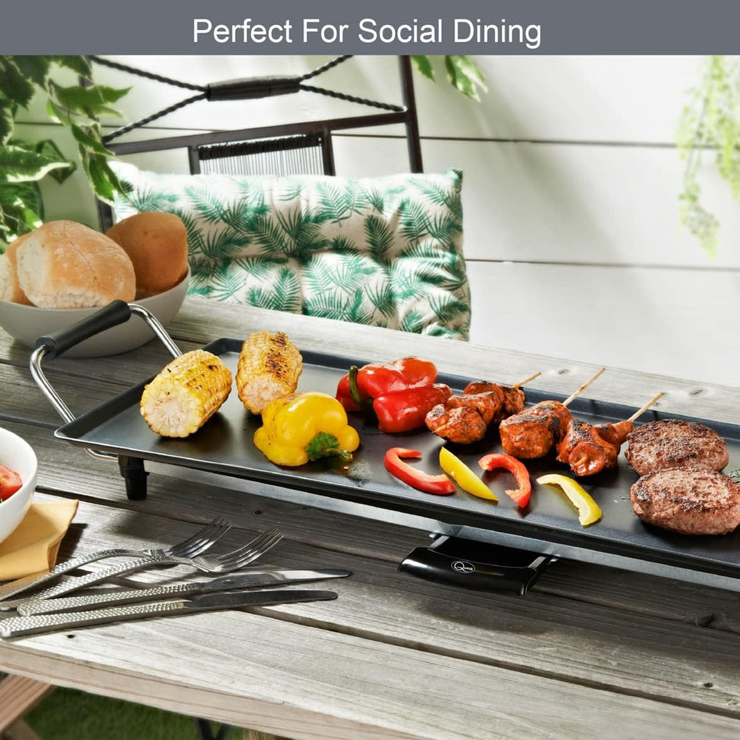 Planche de Cuisson 70 x23.5 cm électrique barbecue 1800W