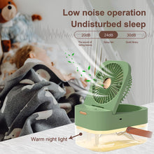 Charger l&#39;image dans la galerie, Mini Aire Acondicionado Ventilador de nebulización de escritorio portátil Ventilador enfriador de aire de mesa de 3 velocidades Uso en interiores (carga verde) Ehuebsd Libre de BPA
