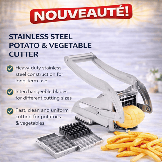 Coupe-frites avec 2 lames en acier inoxydable