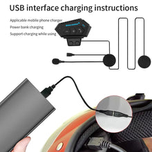 Charger l'image dans la galerie, BT-12 Casque Bluetooth pour Moto – Kit Main Libre avec Micro Antibruit &amp; Commandes au Guidon
