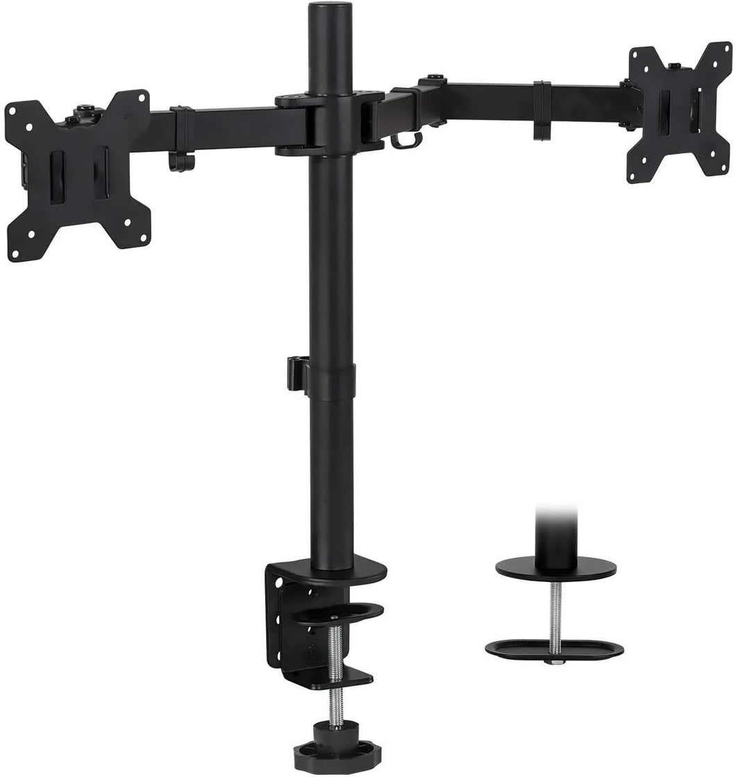 Support de Bureau pour Double Écran – Bras Articulés pour Moniteurs de 15″ à 33″