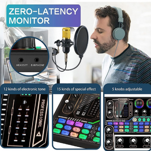 مجموعة بودكاست احترافية – ميكروفون  microphone bm 800 et cart son