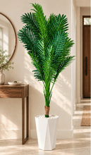 Charger l'image dans la galerie, Palmier artificiel 160 cm avec pot blanc décoratif
