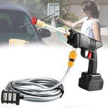 Charger l&#39;image dans la galerie, Pistolet de Lavage Auto Sans Fil avec 2  Batterie Rechargeable مسدس غسيل السيارة الكهربائي اللاسلكي بضغط عالٍ
