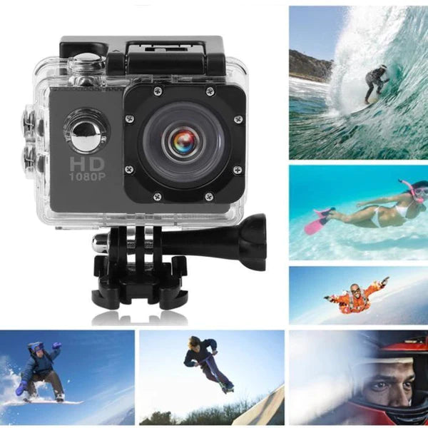 Caméra Action 1080 HD Enregistreur Vidéo Étanche Plongée 30 M