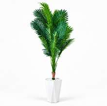 Charger l'image dans la galerie, Palmier artificiel 160 cm avec pot blanc décoratif
