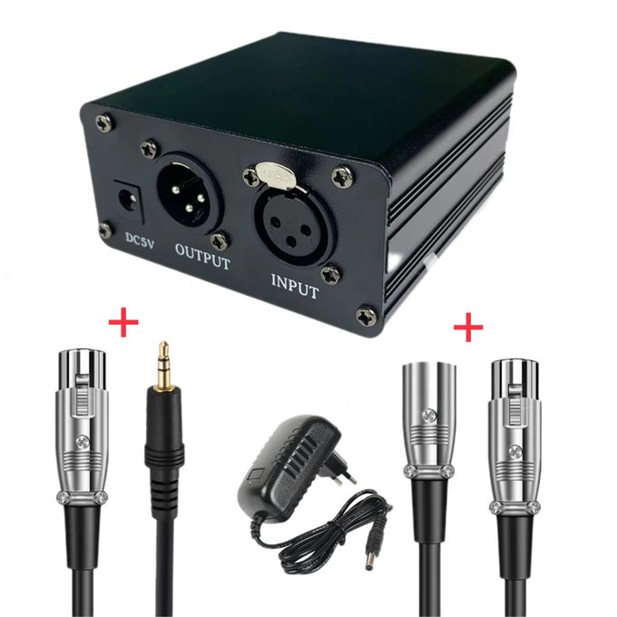 Alimentation Fantôme 48V avec XLR Câble Audio