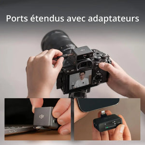 Mini microphone sans fil Dji Mic Mini Bluetooth 1 TX + 1 RX Noir