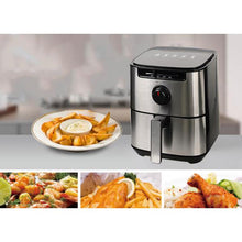 Charger l&#39;image dans la galerie, KITCHEN LAB Friteuse à air chaud XXL - Sans huile et sans matières grasses - 9 programmes - 5L de capacité. مقلاة هوائية بدون زيت ،  تعمل بالهواء الساخن
