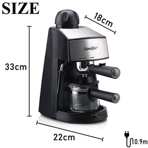 Sonifer SF3534 Electric 800W Espresso Coffee Maker 5 Bar 4 Cup 240ml Coffee