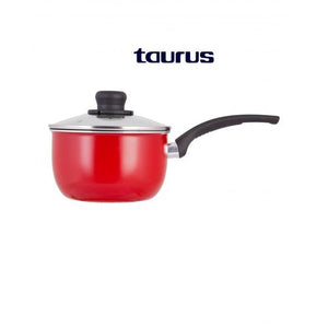 Taurus Lot 3 Casseroles+couvercles rouge VITAL Anti-Adhésive 18 cm+ 16 cm et 14 cm