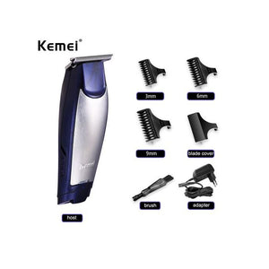 Kemei 3in1 ماكينة قص الشعر الكهربائية الاحترافية القابلة لإعادة الشحن ، متينة ، منخفضة الضوضاء ، محرك قوي