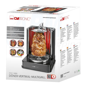Grill vertical pour kebab 3en1 1400 W – Clatronic