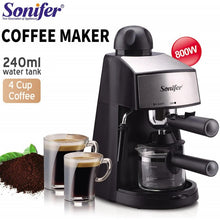 Charger l&#39;image dans la galerie, Sonifer SF3534 Electric 800W Espresso Coffee Maker 5 Bar 4 Cup 240ml Coffee
